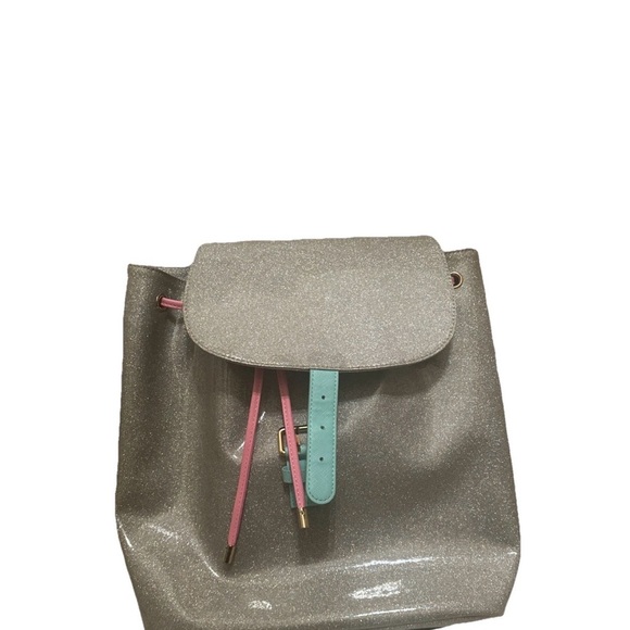 Stoney Clover Lane Flap Backpack Diner Collection Silver Shimmer Rare - Picture 11 of 13